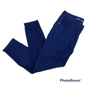Old Navy Women's Super Skinny Mid Rise Jeans Size 14 Stretch Medium Wash Zip Fly